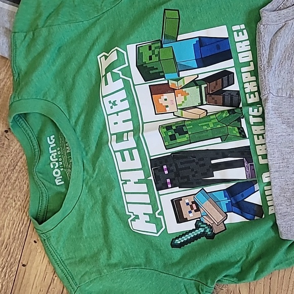 5 Boys Minecraft Tee Shirts Size Large - Picture 2 of 6